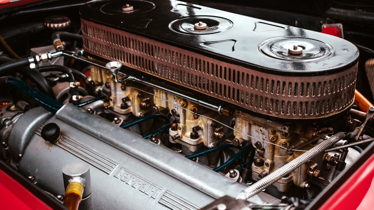 Classic Ferrari V12 engine